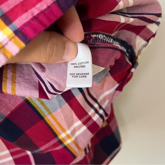 Cato Red Plaid Snap Button Down Shirt 22/24W - Picture 6 of 8